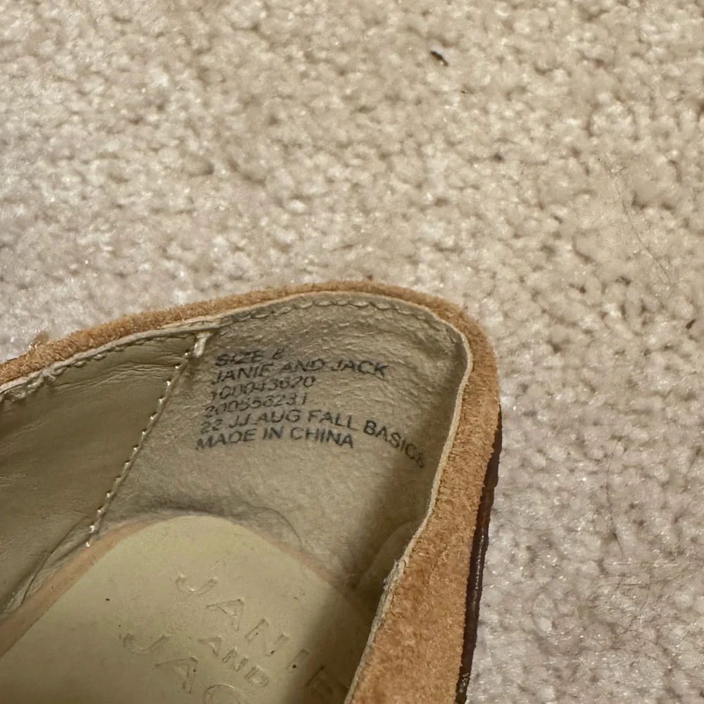 Janie Jack 6 Toddler Horse Bit Tassel Ballet Flat Tan Brown Leather Equestrian